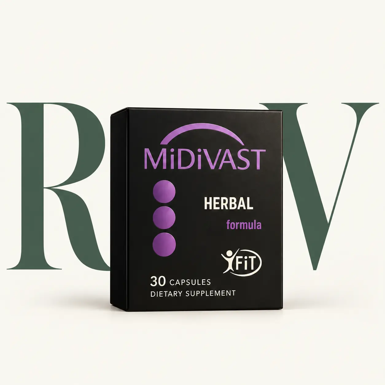 Midivast – مكمل غذائي نباتي (30 كبسولة) — عبوة المنتج