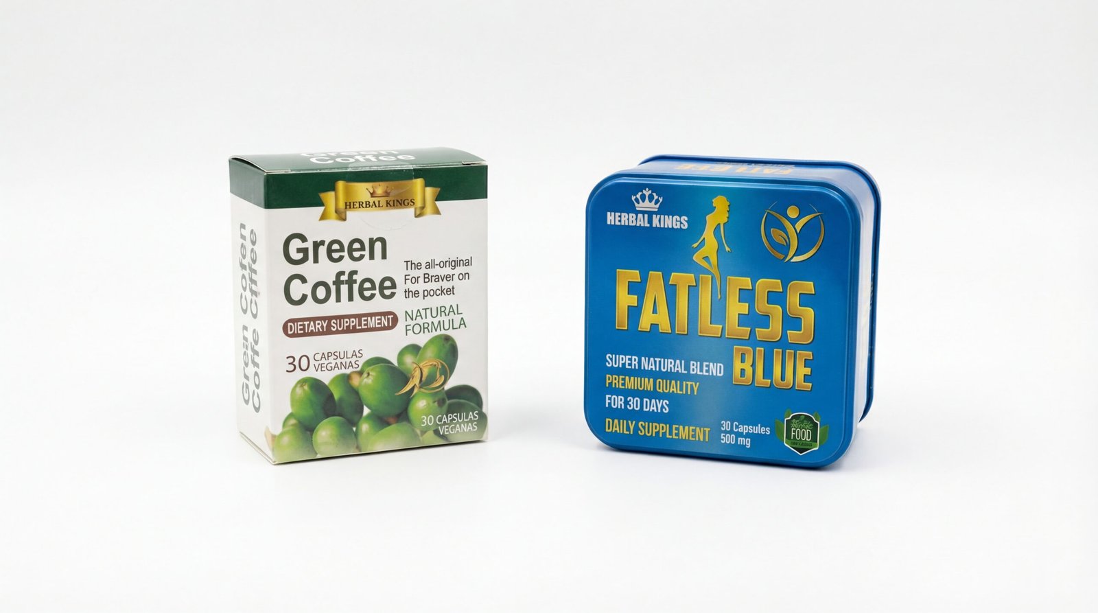 كورس رويال - مكمل غذائي مزدوج (جرين كوفي + فات ليس بلو)